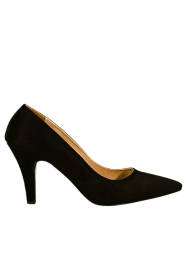 Kadın Stiletto Siyah Süet