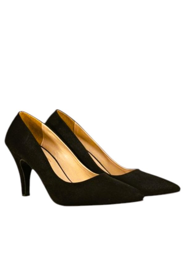 Kadın Stiletto Siyah Süet - Görsel 2