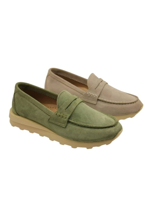 Kadın Günlük Loafer Yeşil ayakkabı - Görsel 2