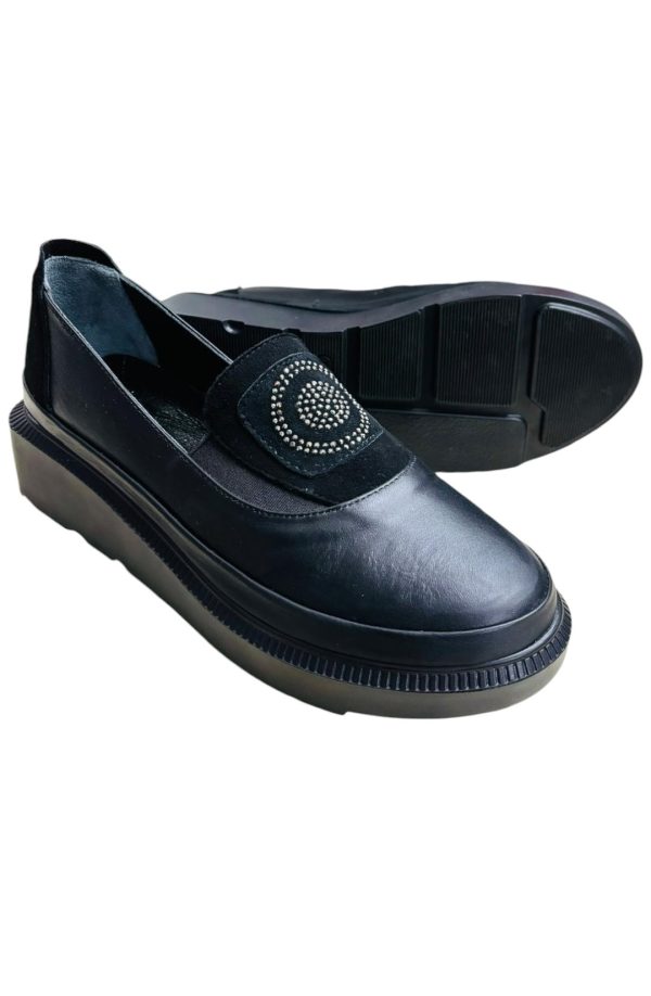 HAKİKİ MAT DERİ BAYAN LOAFER AYAKKABI - Görsel 2
