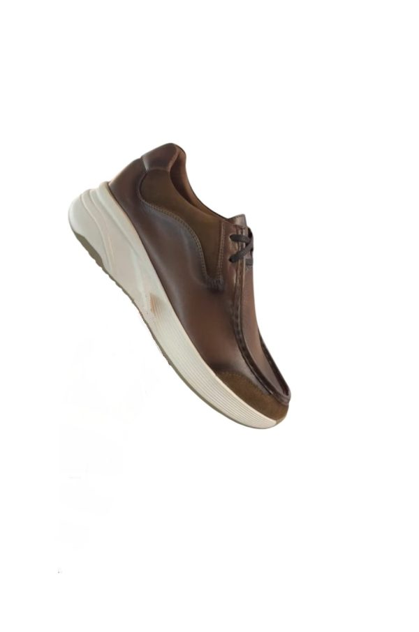 Hakiki Deri Kahve Sneakers Ayakkabı - Görsel 3