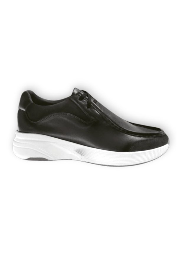 %100 Deri Siyah Sneakers Ayakkabı