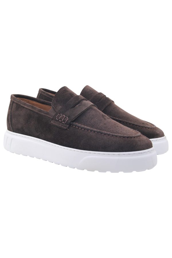 Hakiki Süet Loafer Kahverengi - Görsel 2