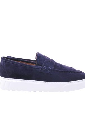 Hakiki Süet Loafer Lacivert