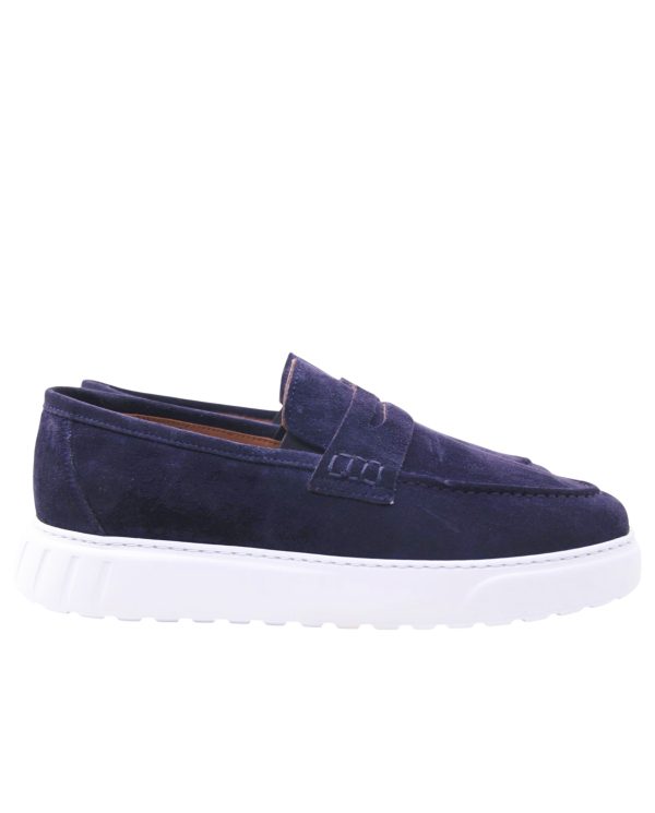 Hakiki Süet Loafer Lacivert