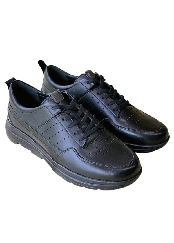 Deri Sneaker Amanos SiyahS - Görsel 2
