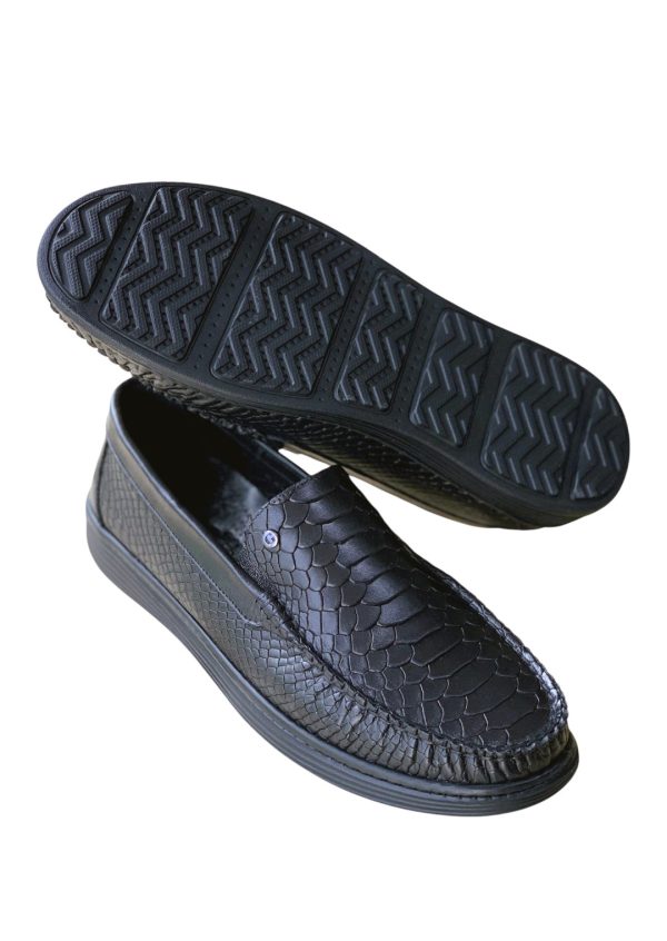 Loafer Yılan Derisi Siyah - Görsel 3
