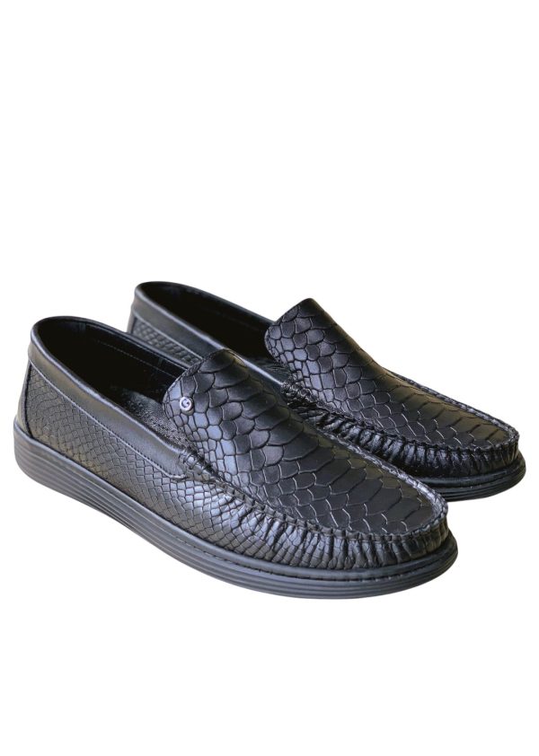 Loafer Yılan Derisi Siyah - Görsel 2
