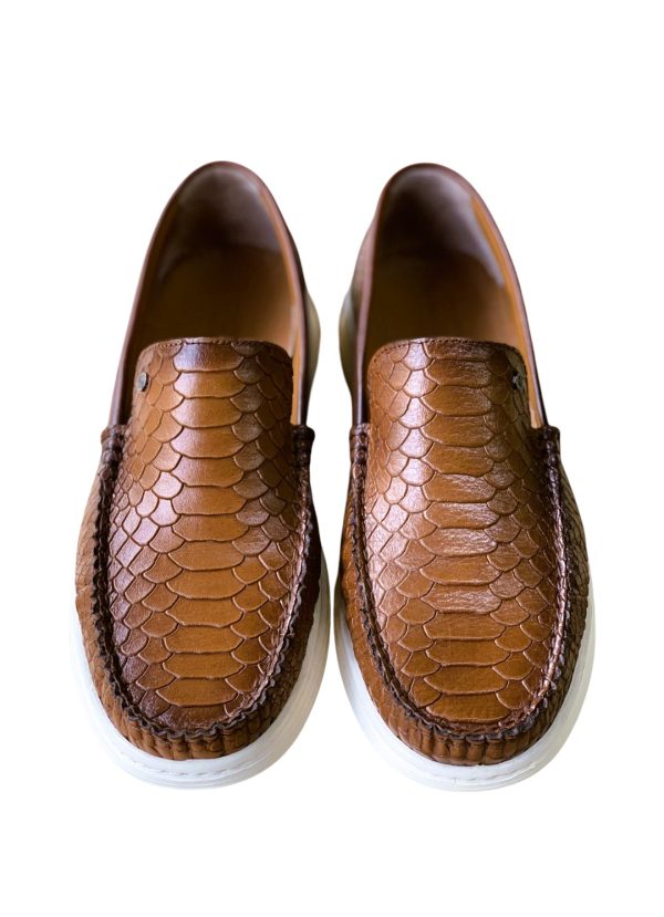 Loafer Yılan Derisi Taba - Görsel 3