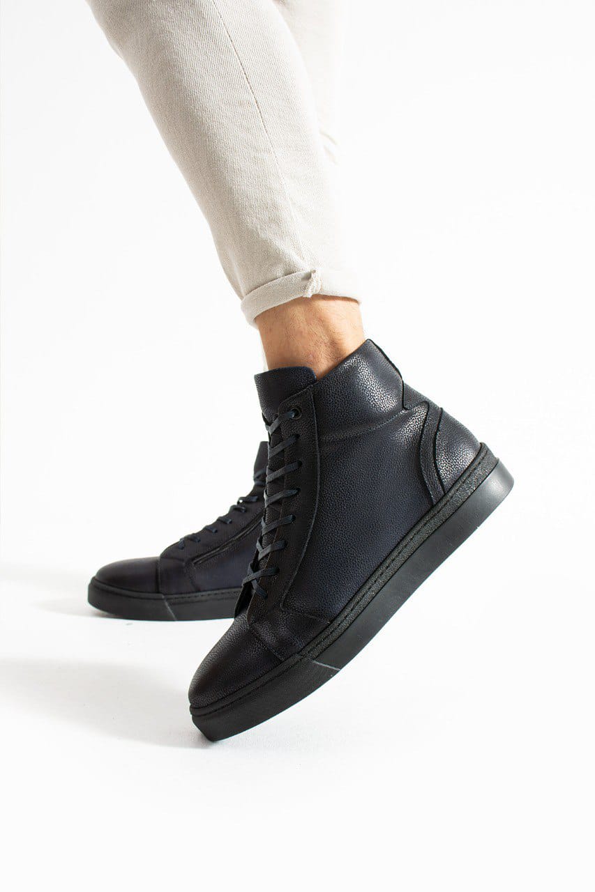 Meegora Erkek Lacivert Hakiki Deri Bot - Görsel 3